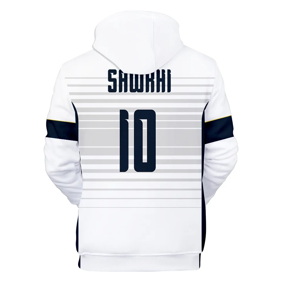 3D Print Anime Captain Tsubasa Ozora Tsubasa Kojiro Hyuga Costume Unisex Hoodie Zipper Hooded Jacket Soccer Jerseys Uniform