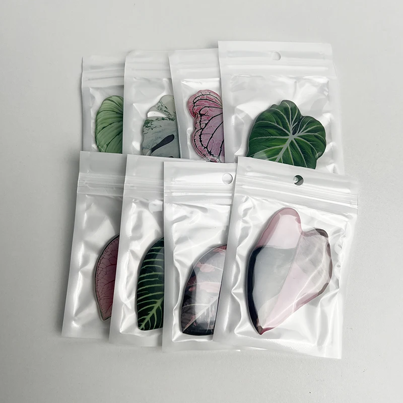 8pcs New Popular plant leaves acrylicre Frigerator magnets decorative patchacrylic simulation of green leaves For plant hobbyist