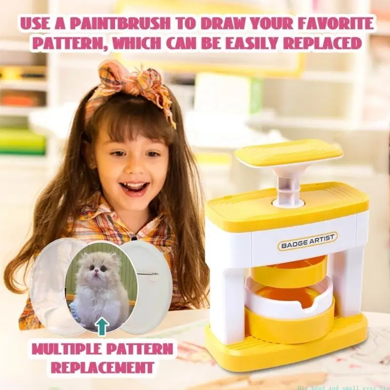 581C Handicraft Class Button Badge Maker Press Machine for Children Creativity