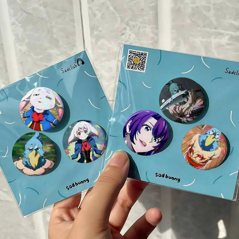 Anime S-Shangri-La Frontier For Badge Personalized Custom Laser Reflective Badge Hologram Metal Enamel Pin Brooch Souvenir Gift