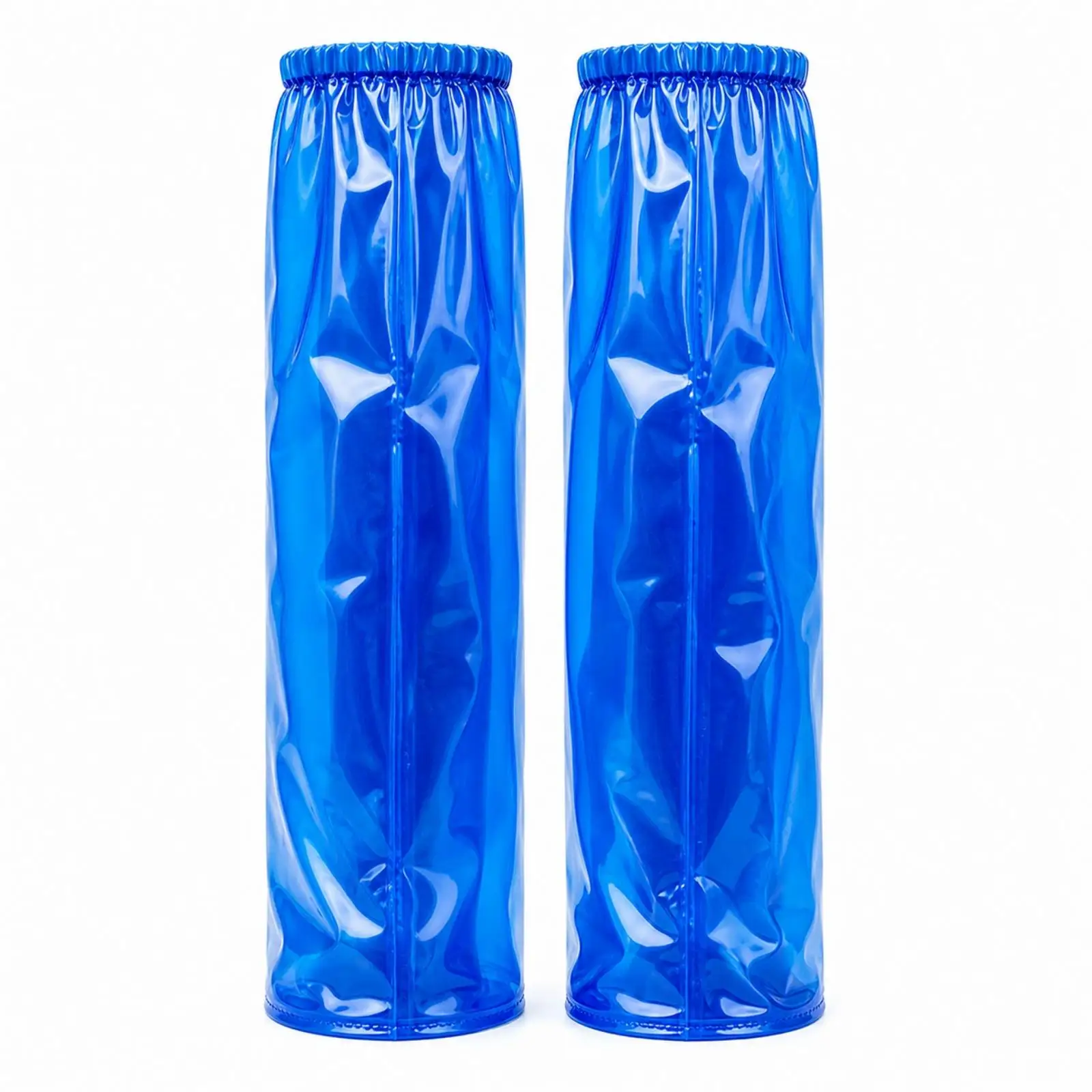 Waterproof Leg Sleeves Translucent PVC Leg Sleeves Gaiters Elastic Secure Fit for Commuters, Rainy Commutes, Cycling