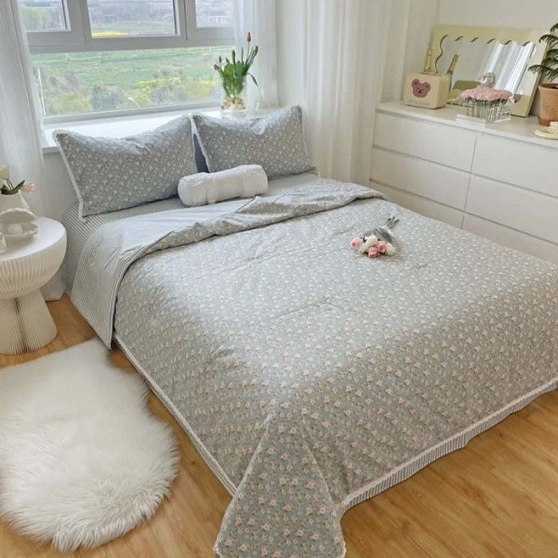 Edredones de algodón lavables a máquina con algodón puro y brisa fresca, edredones dobles con aire acondicionado, ropa de cama de verano, superventas