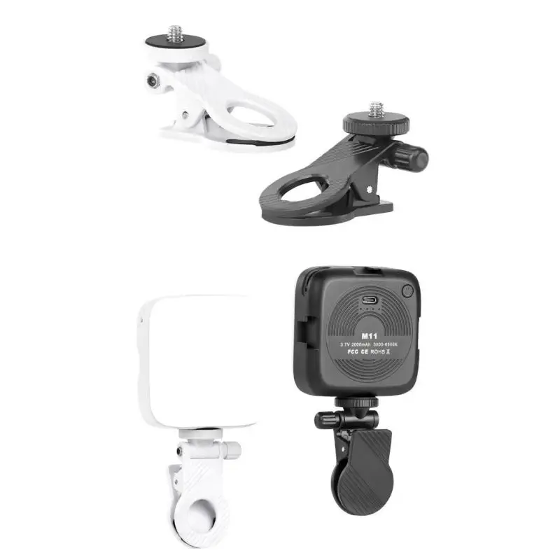 Phone Flashlight Clip Camera Fill Light Clamp Expandable Design Metal Joints D2RC