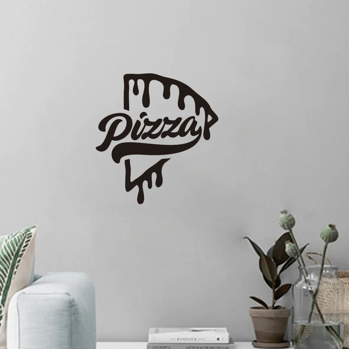 Pizza Wall Decal Pizzeria Decor Pizza Wall Sticker Food Lover Wall Decor Vinyl Letter Window Decor Sticker Pizza Decal