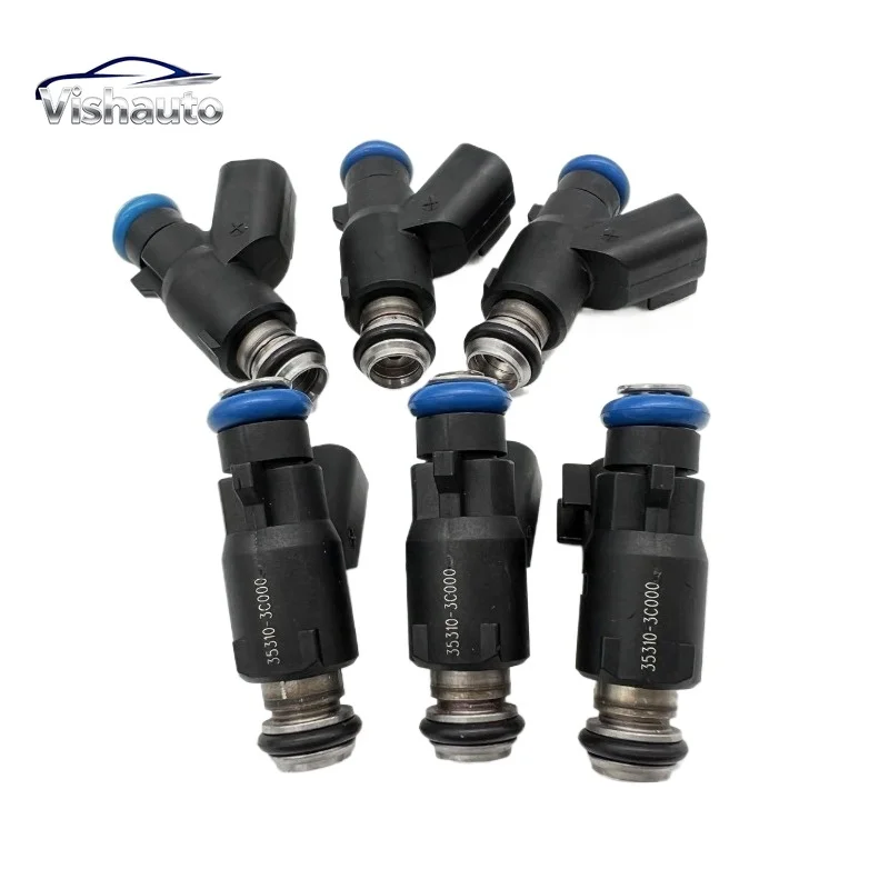 Fuel Injector Set 6PCS 35310-3C000 For Hyundai Santa Fe Sonata Genesis 3.3L 3.8L V6 For Kia 2007-2009