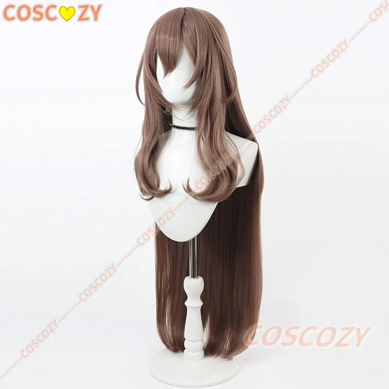 Nikke Godin van de Overwinning Noir Cosplay Pruik 100 cm Lang Bruin Hittebestendig Synthetisch Haar Halloween Party Rollenspel Carnaval Pruiken