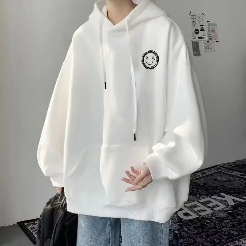 

Hooded Sweater Men's Autumn and Winter New Loose Versatile Coat Hong Kong Fashion Thickened Top