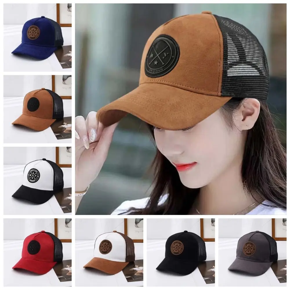 

Fashion Breathable Mesh Peaked Cap Hollow Out Adjustable Men Baseball Hat Soft Korean Style Women Sunshade Hat Beach