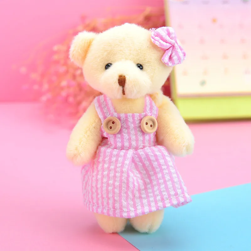Fashion Cute Couple Teddy Bear Key Chain Woman Bag Keyring Men Car Keychain Girl Trinkets Wedding Toy Girl Party Gift K104 view 4