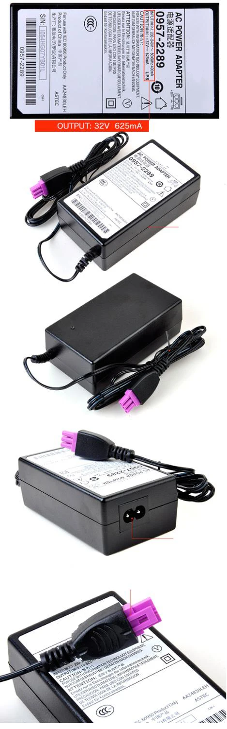 Originele Voor Hp Printer Scanner 0957-2289 32V 625mA Ac Adapter Lader Voeding 0957-2250 2269 f2418 D2568 F4488 D1668 D2668