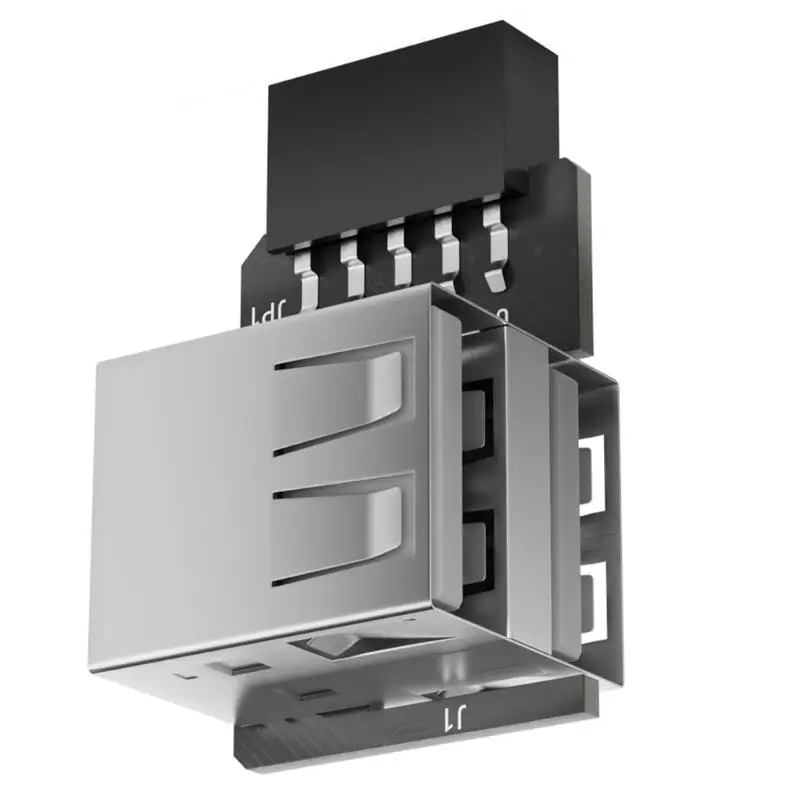 652F Plastic Metal 9Pin to USB2.0 Adapter For Connecting Devices To Motherboards