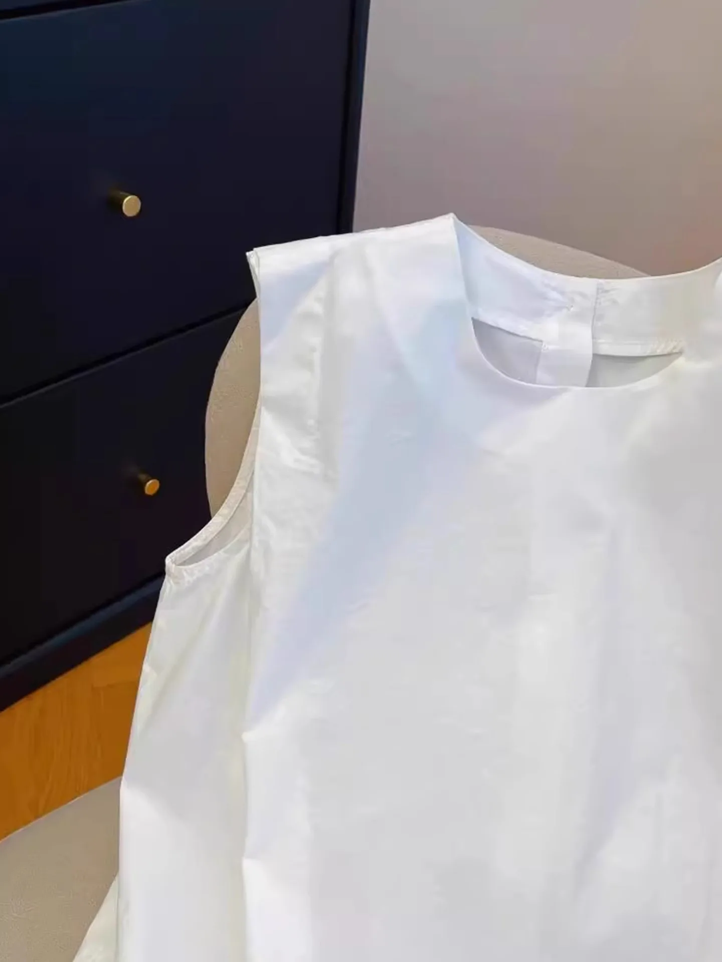 Faionable High-End  Color round Ne Svel Commute irt Beautiful Sli Top for Women Ele Silk Blend