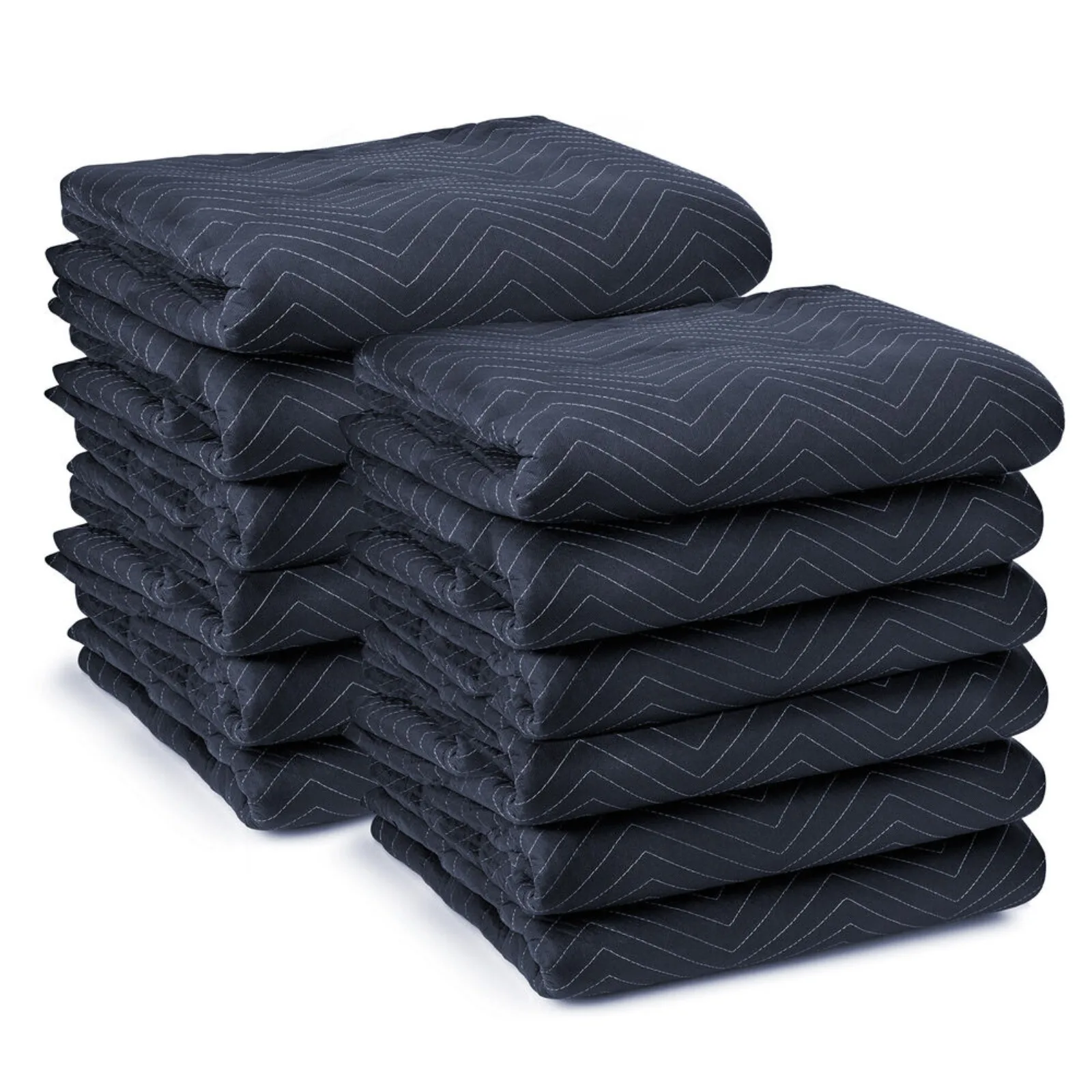 

US 12 Moving Blankets Furniture Pads - Pro Economy - 80" x 72" Navy Blue and Black