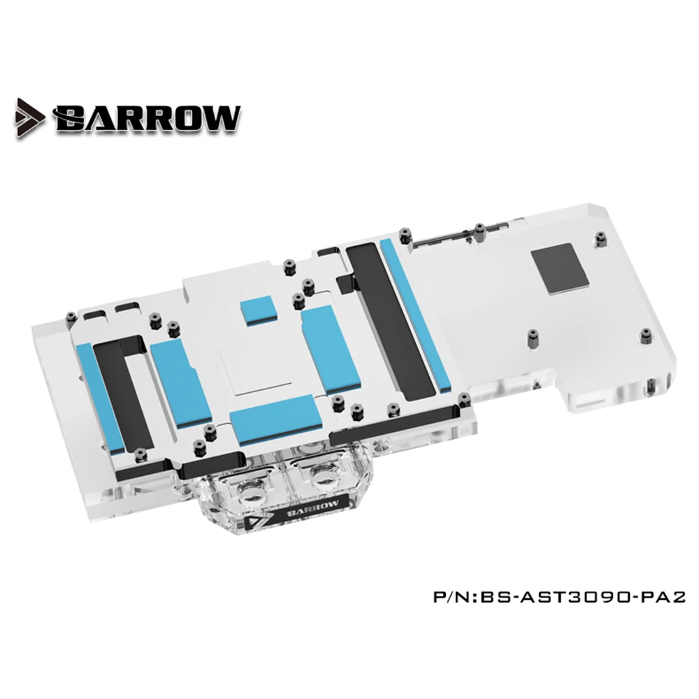 Barrow GPU Water Cooling Block For ASUS TUF RTX 3080 O10G GAMING,Full Cover 5v ARGB GPU Cooler,BS-AST3090-PA2