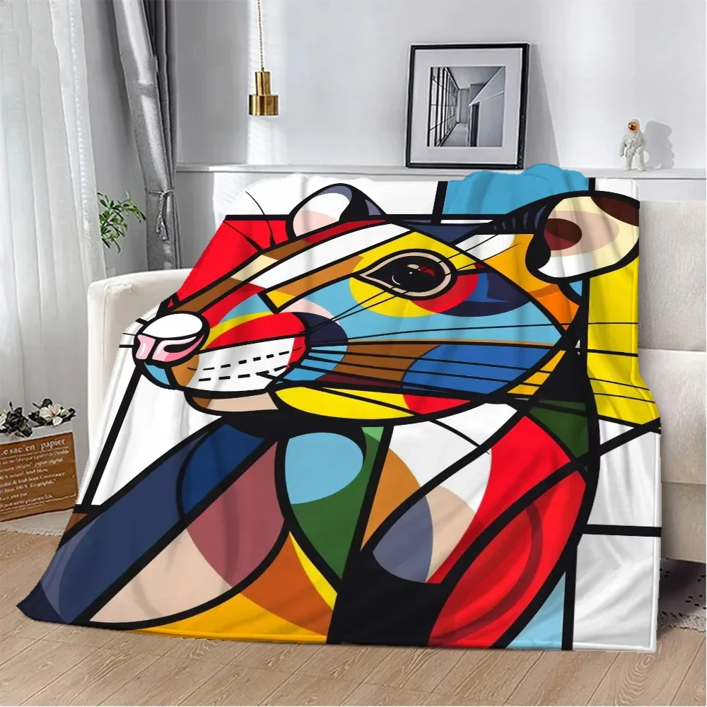 Picnic Bed Throw Blanket Luxury Blankets Characters Zodiac Painting Microfiber Bedding Home Interior Knitted Plaid Beach Towel