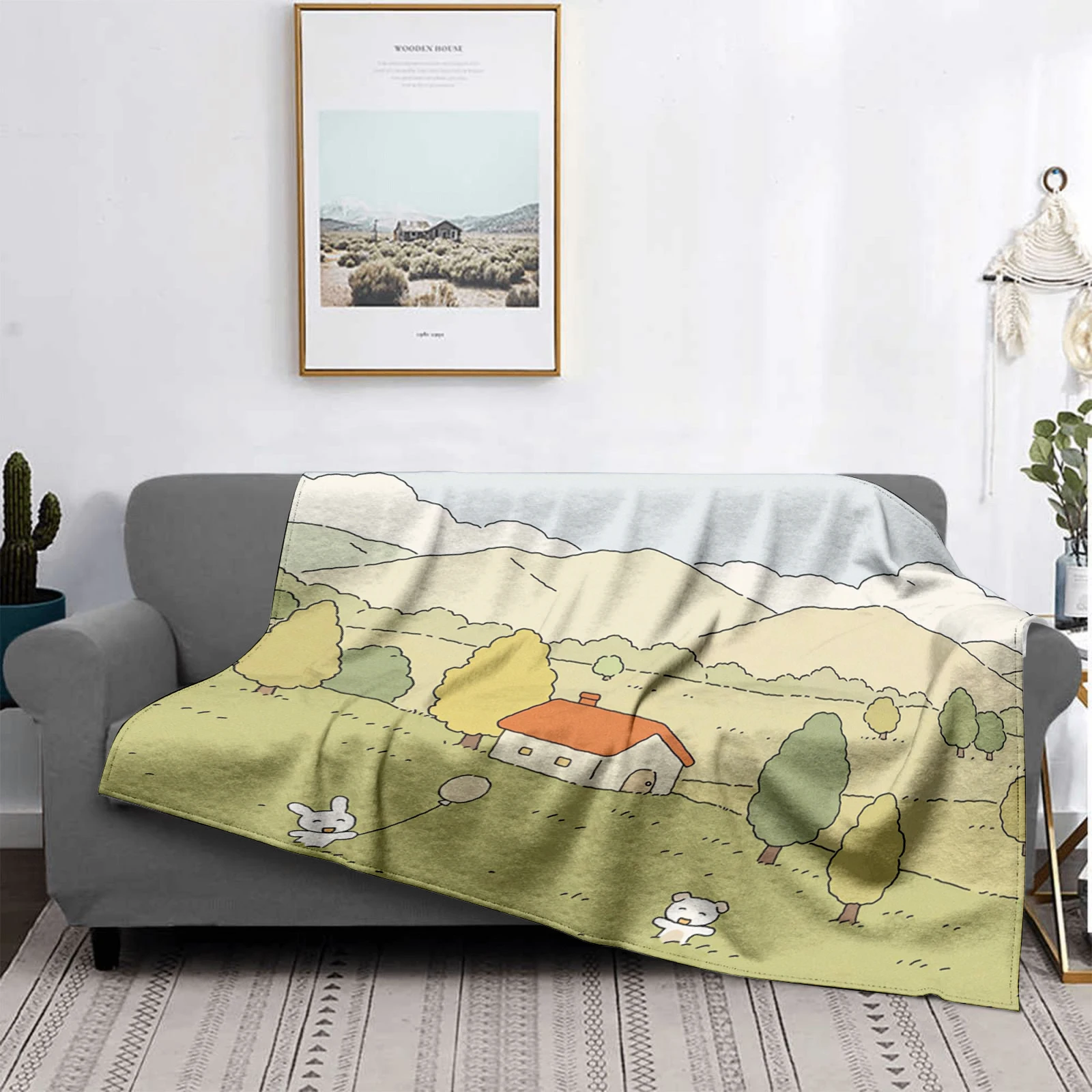 Home decoration plush Sofa blanket Colorful Animal  Bedspread on the bed anime fluffy soft blankets thick blanket for winte