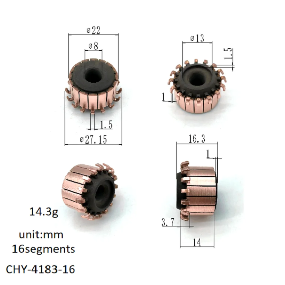 22*8*14*16P Chy-4183-16 Is Suitable for Lg Water Purifier Motor Commutators, and All Sizes Are Compatible