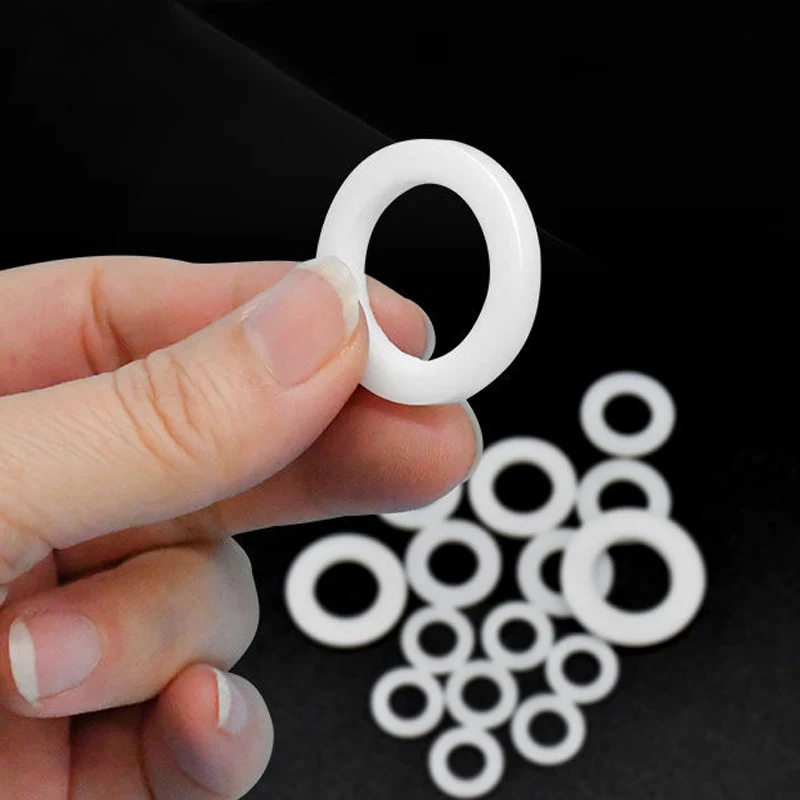 Beicai White Pom Bushing Washer M3 M4 M5 M6 M8 M10 Insulated Plastic Gasket Round Hollow Unthread Standoff Spacer Sleeve