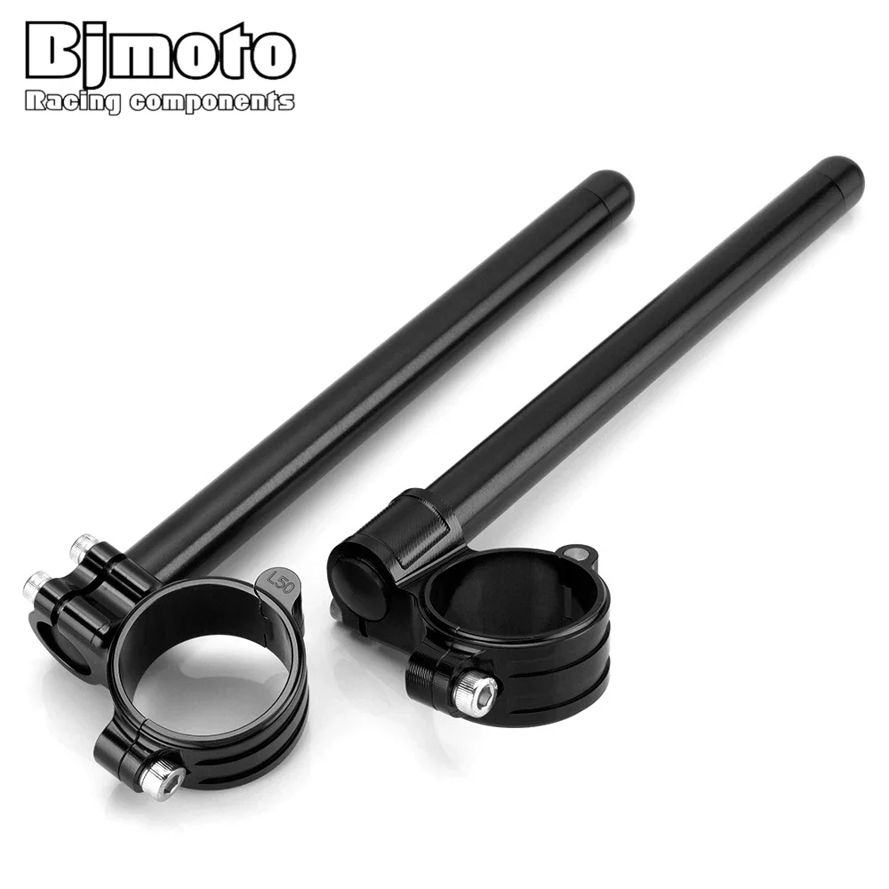 Motorcycle Handlebar 33/35/37/41/43/45/47/48/50/51/53/55mm Clip On Ons Fork Handlebars Adjustable Handle Bar Cafe Racer