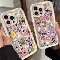 Color Lisa Frank Label Matte Case For iPhone 16 16E 15 14 13 12 11 Pro Max X XS X S Max XR SE 2020 SE4 7 8 Soft Shockproof Cover