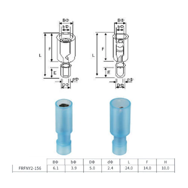 Wire Connection Terminal Plug-In Type Nylon Bullet Shape High Temperature Resistant Male And Female Connection Terminal Exhibiti