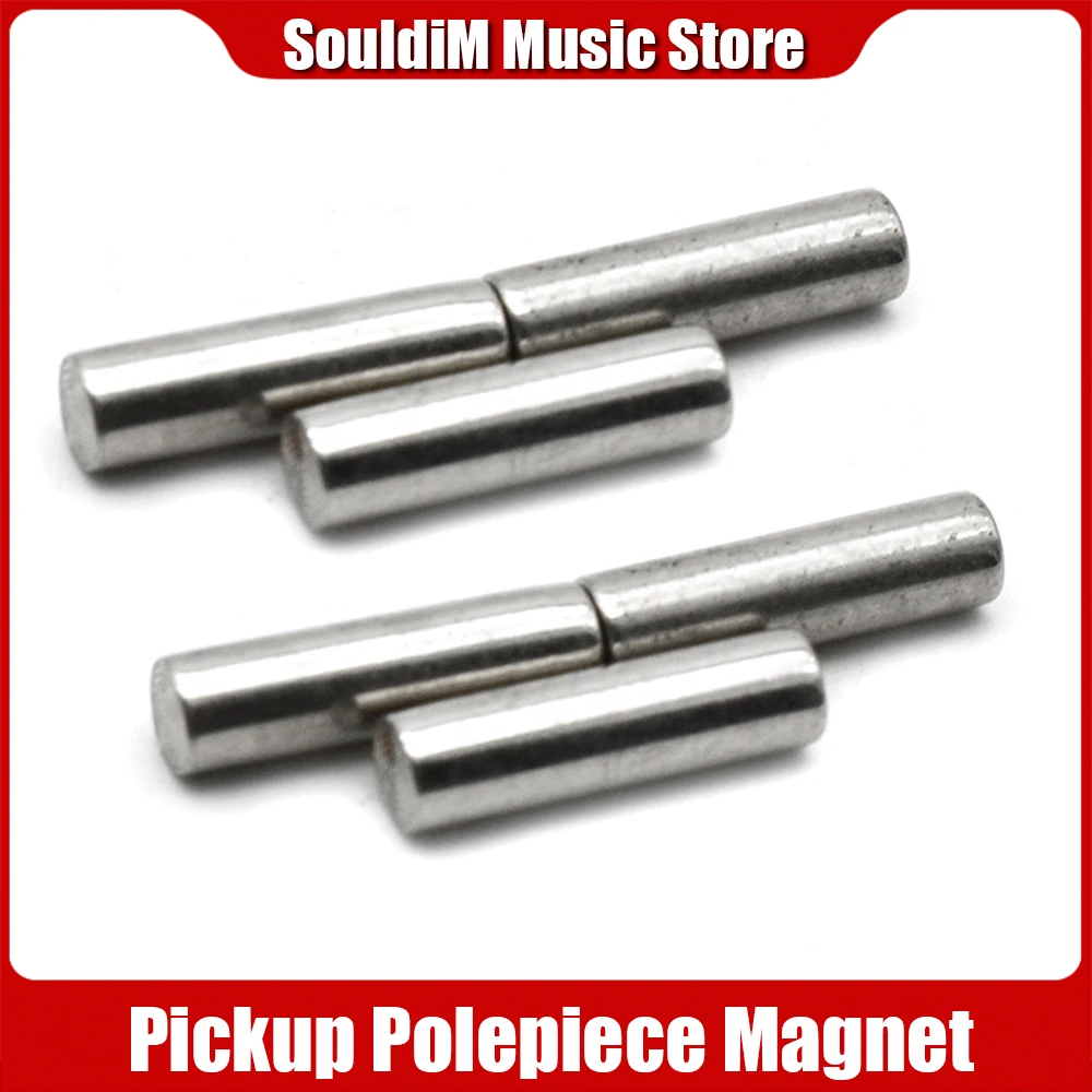 6Pcs Iron Humbucker Pickup Polepiece Magnet Slug Rods 18*5mm for Electric Guitar Accessories