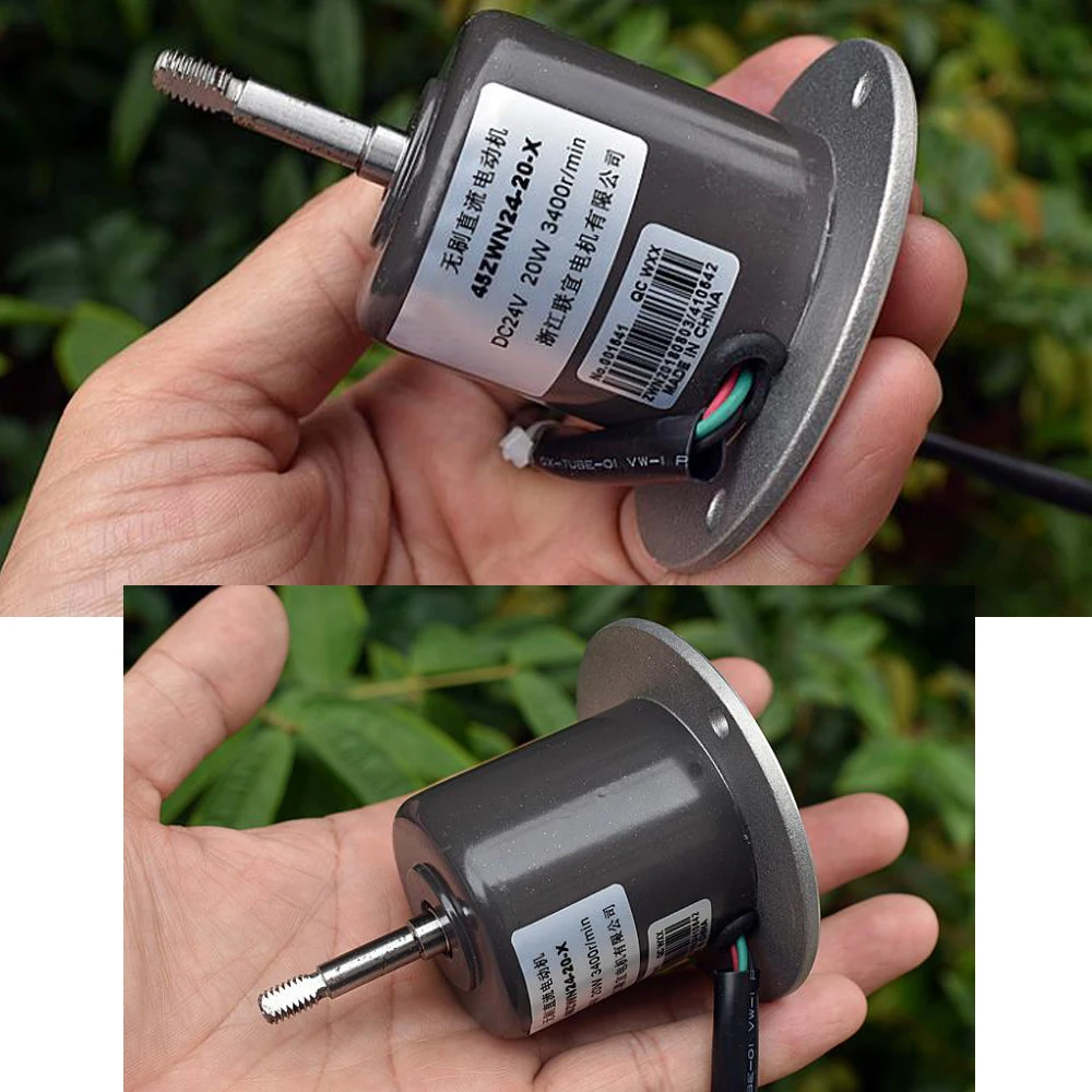 

DC 24V Brushless Motor Double Ball Bearing 10W 3400 RPM Brushless Motor Built-in Drive Board Rare Earth Strong Magnetic Motor