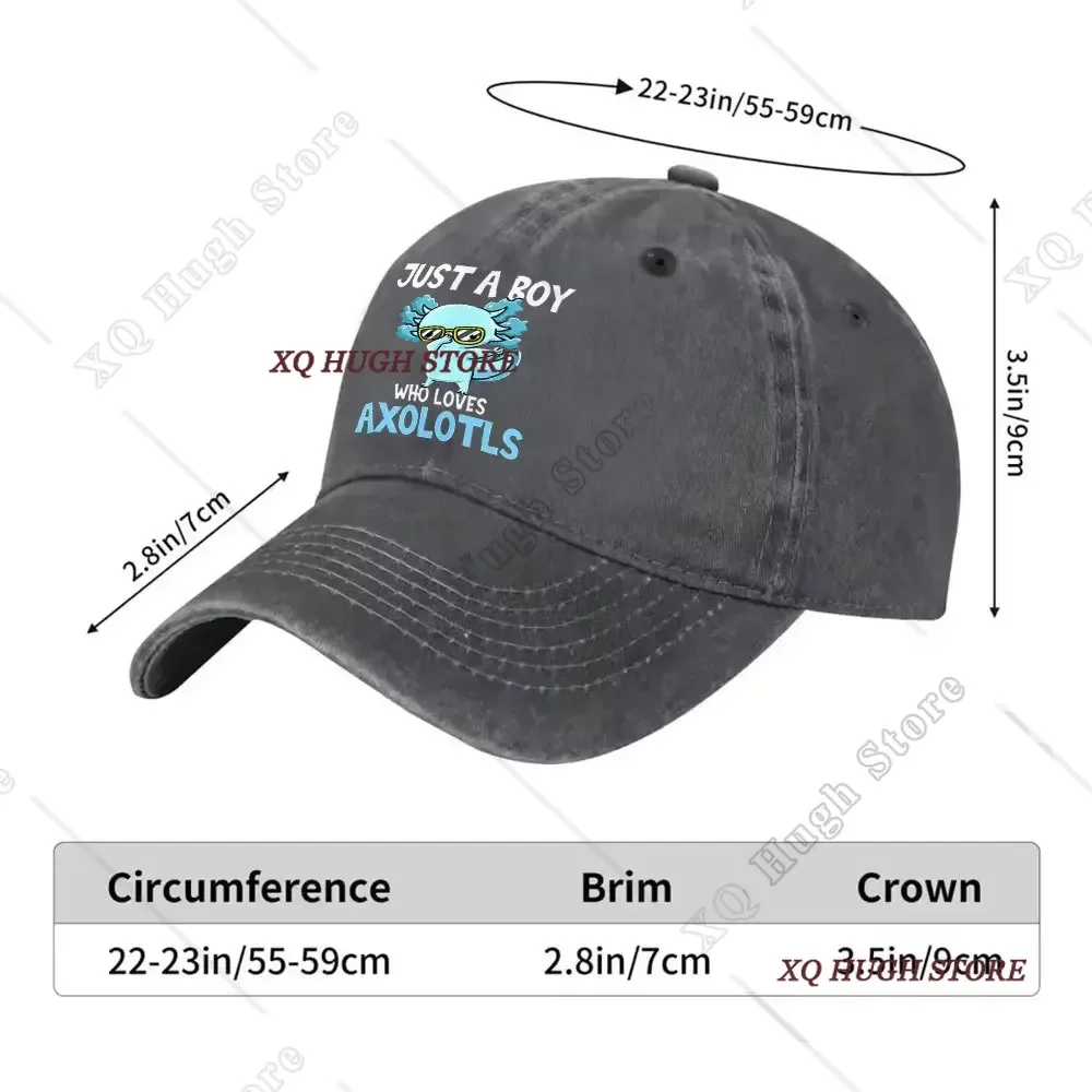 Funny Axolotl Vintage Washed Baseball Cap Female Cowboy Sun Hats Hip Hop Mens Snapback Cap