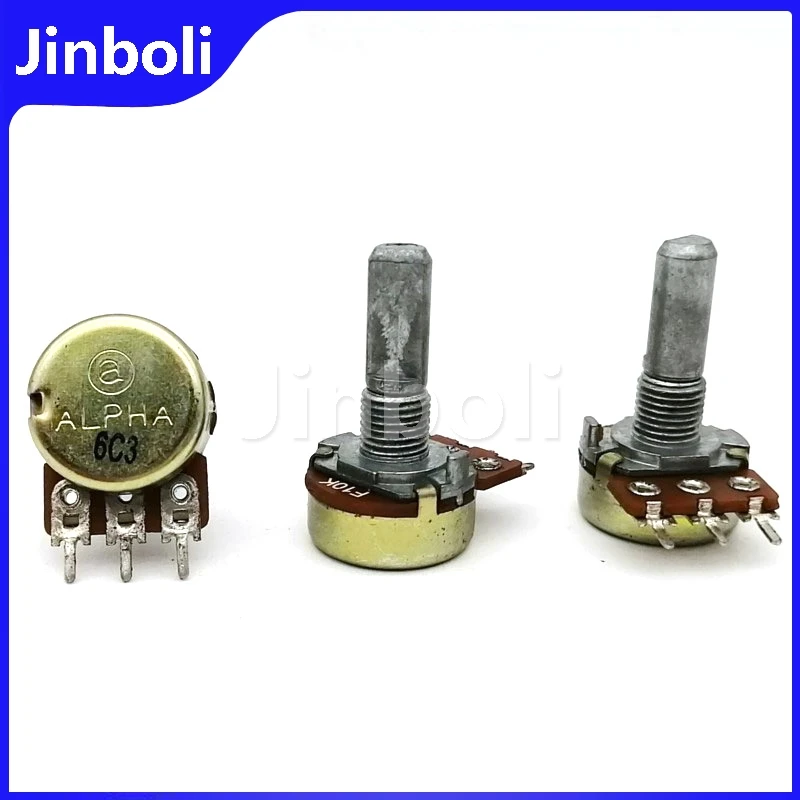 1PCS 16 Type Single Potentiometer F10K 20MM Half Shaft 40 Point Step Audio Amplifier Volume