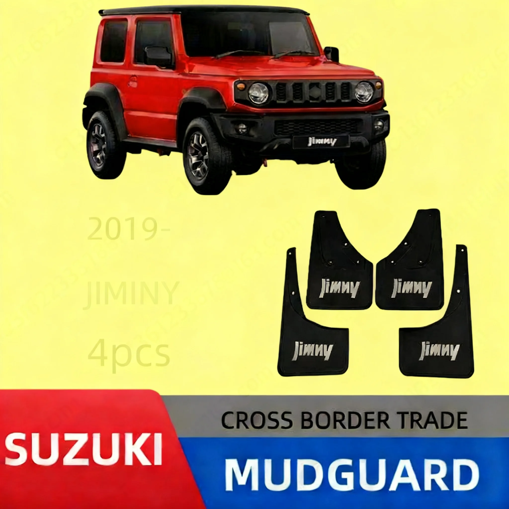 

Suitable for Suzuki Jiminy 2019-2023 black with logo car tire mudguard car accessories mud flaps