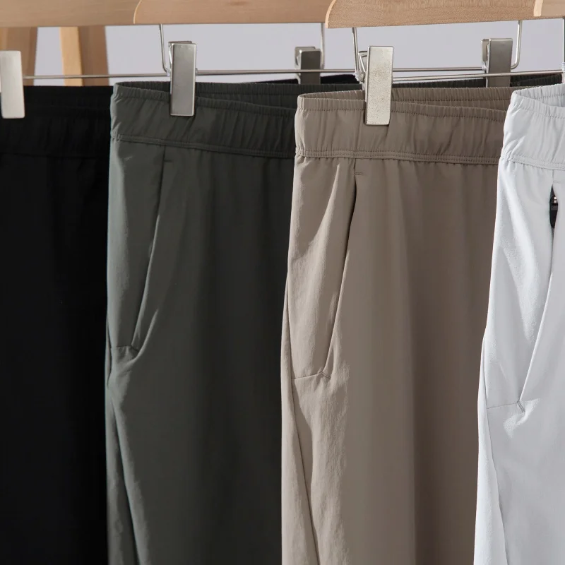 

Серия для активного отдыха: Мужские дышащие повседневные брюки из ледяного шелка с 3D-кроем, эластичные, удобные, молодежные, весна-лето, модные