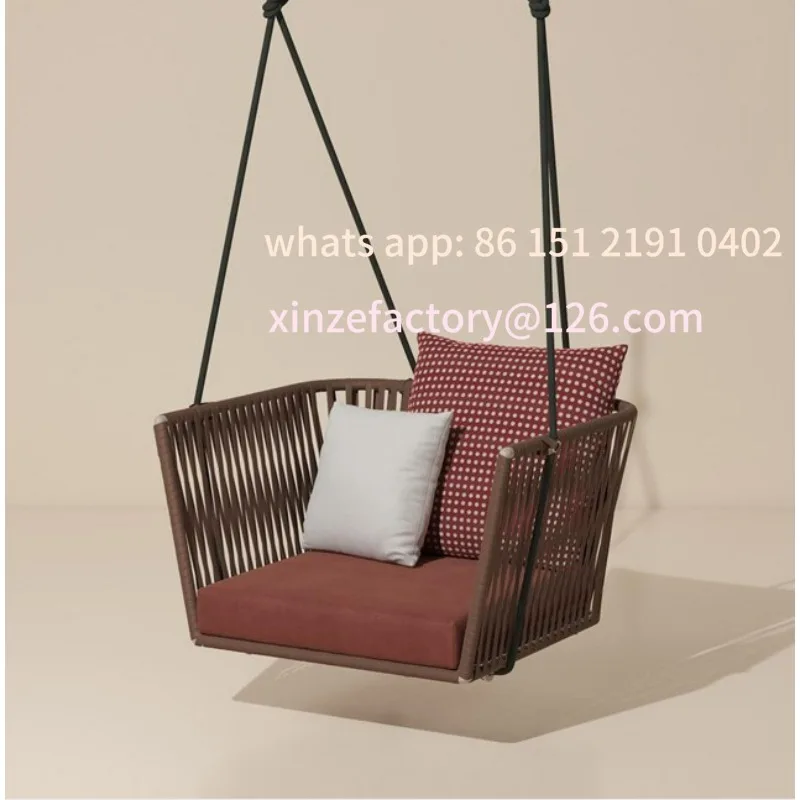 تخصيص في الهواء الطلق سوينغ كرسي معلق واحد مزدوج سلة معلقة كرسي الروطان شرفة كرسي متأرجح أرجوحة منزلية كسول