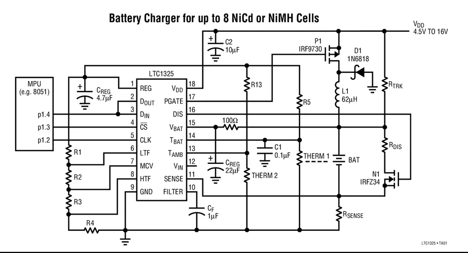 LTC1325CSW LTC1325 - Microprocessor-Controlled Battery Management System