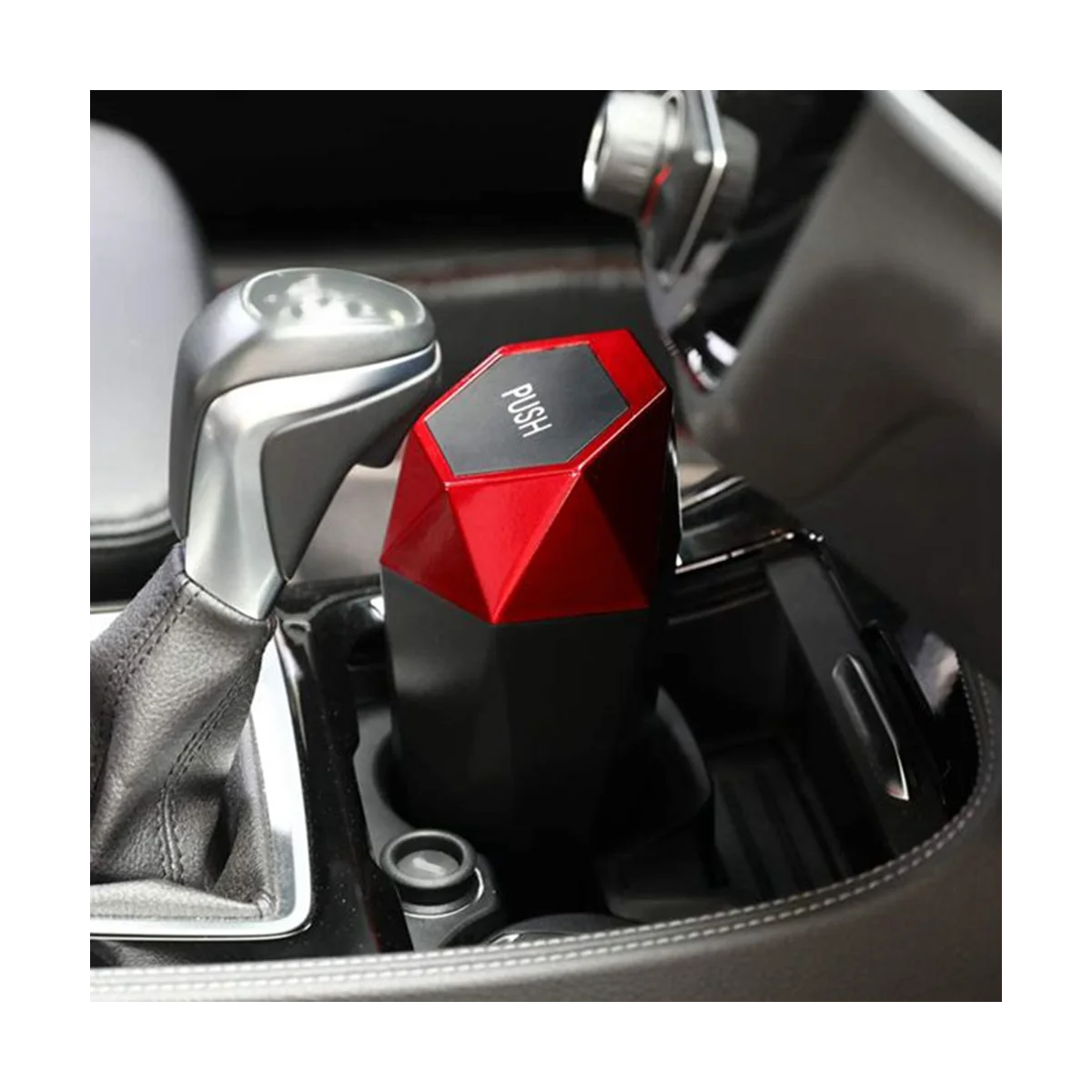 Cubo de basura portátil con tapa para coche, Mini cubo de basura para coche, hogar, oficina