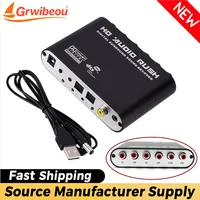 Grwibeou AC3 Audio Digital a analógico 5,1 canales estéreo DAC convertidor óptico SPDIF Coaxial AUX 3,5mm a 6 RCA amplificador decodificador