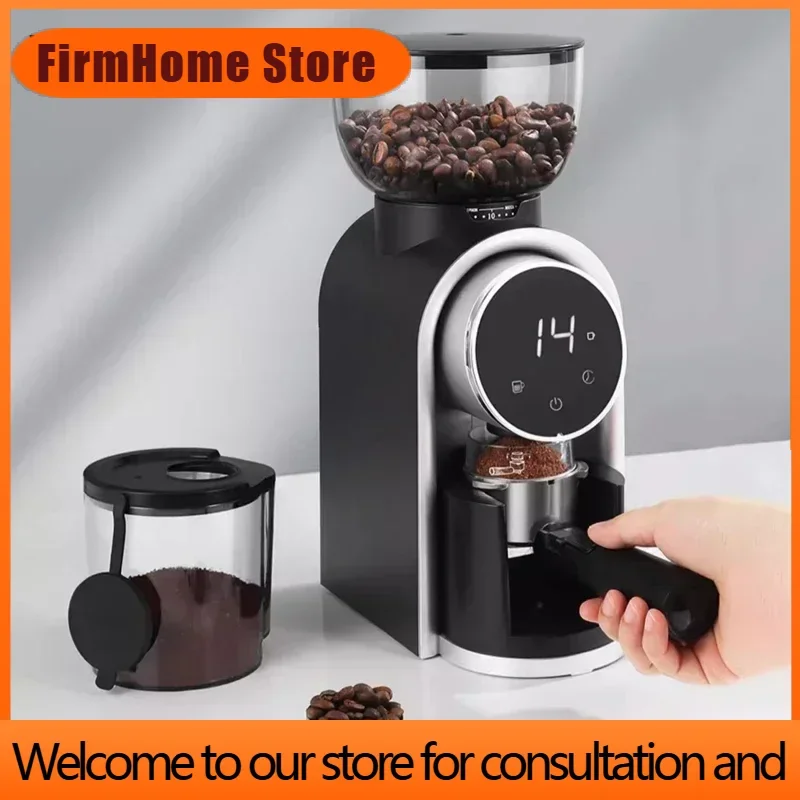 FirmHome StoreElectric Burr Coffee Grinder Automatic Precision Mill Espresso Drip Pour Over American Coffee Transparent Bean Sto