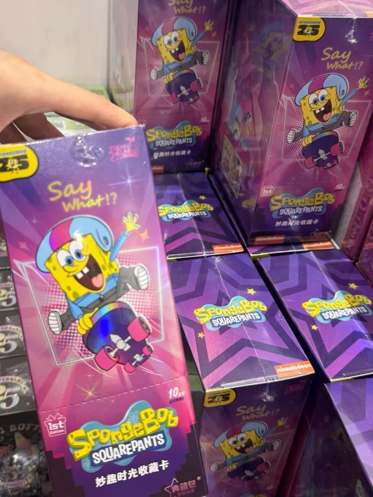 오리지널 Kayou Spongebob Squarepants 컬렉션 카드 클래식 애니메이션 Fun Time 시리즈 테마 Bp 캐릭터 트레이딩 카드 재고 있음