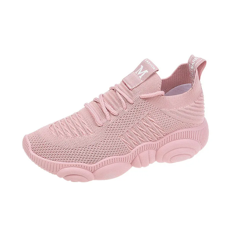 Fashion Sneakers Women Platform Sneakers Casual Shoes Women Flying Breathable Mesh Women Sneakers Yellow Basket Femme