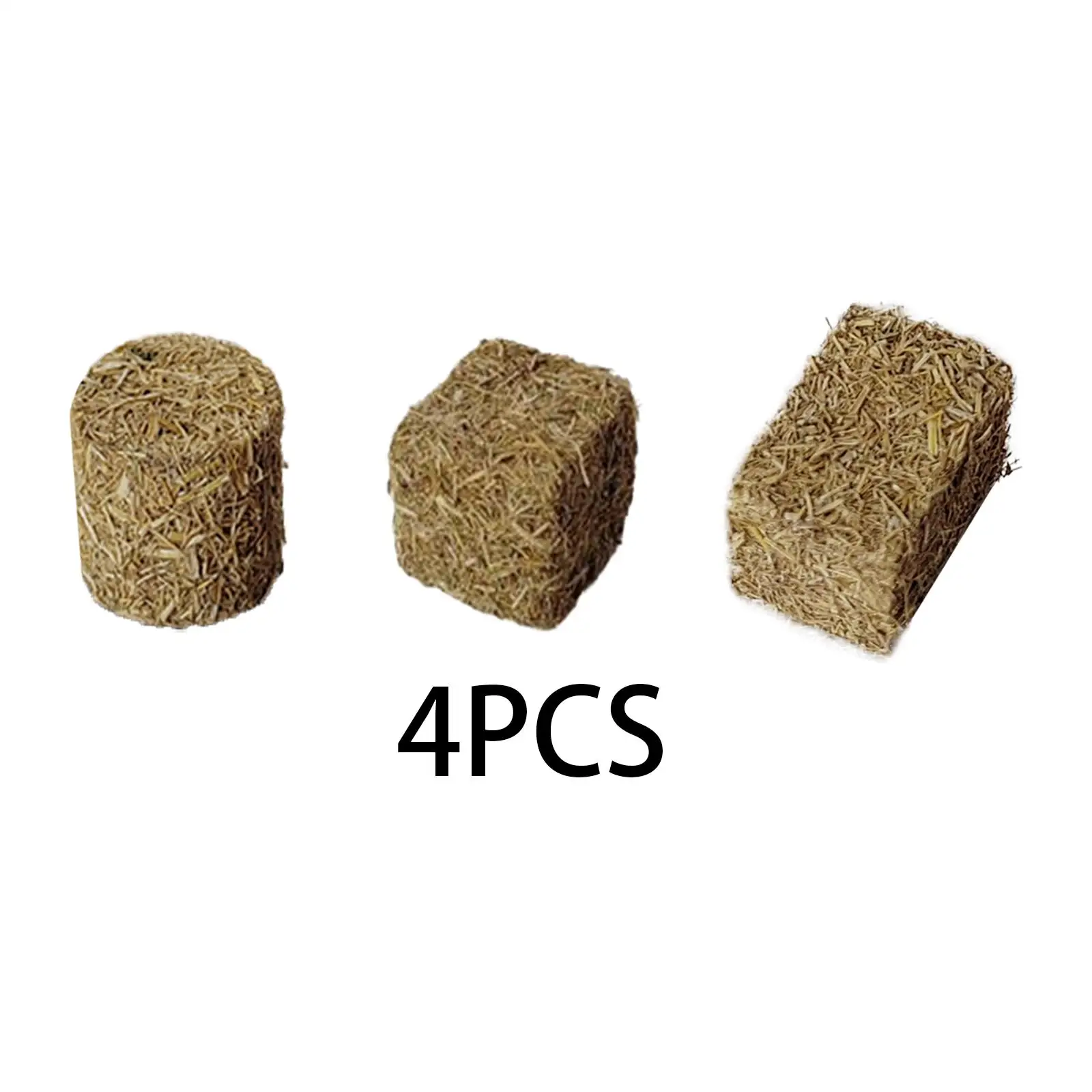 4Pcs Mini Hay Bales Multifunction Miniature for Yard Dollhouse Halloween