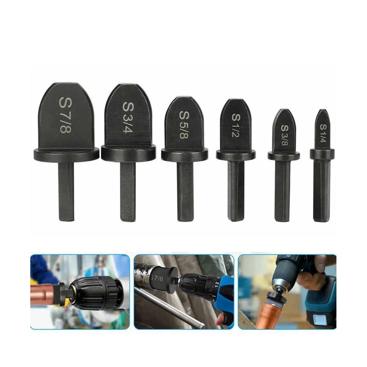 อุปกรณ์ขยายท่อทองแดงด้ามเครื่องปรับอากาศ6ชิ้น