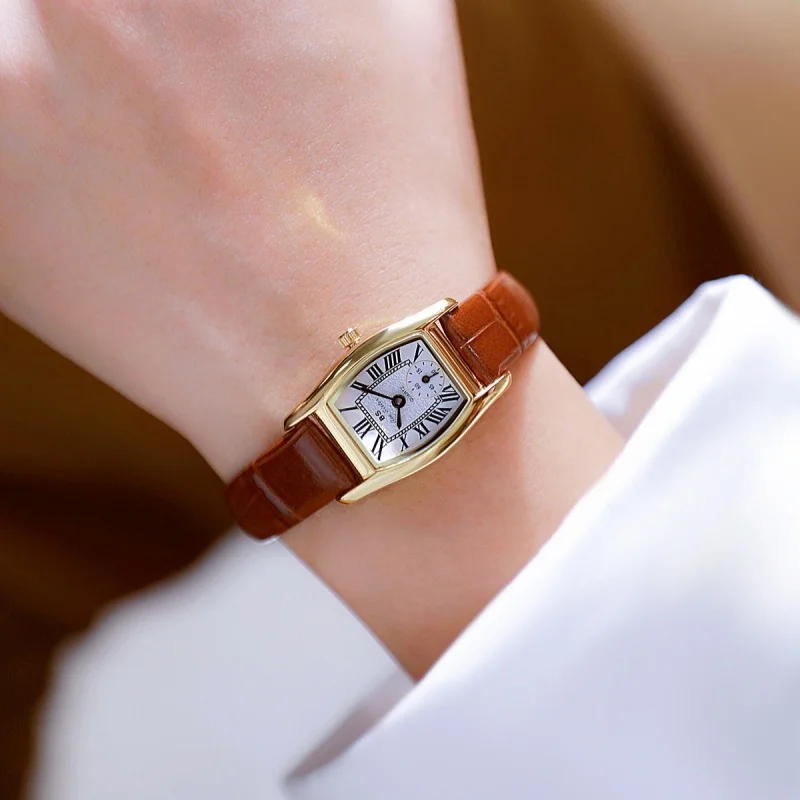 BS 1737 패션 여성 쿼츠 시계 우아한 작은 다이얼 방수 가죽 스트랩 숙녀 캐주얼 비즈니스 Wrsitwatch reloj mujer