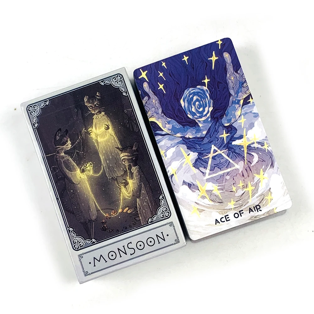 Jeu de cartes de tarot Monsoon, édition mystique, jeu de cartes de divination, parfait pour la guidance spirituelle et les collectionneurs