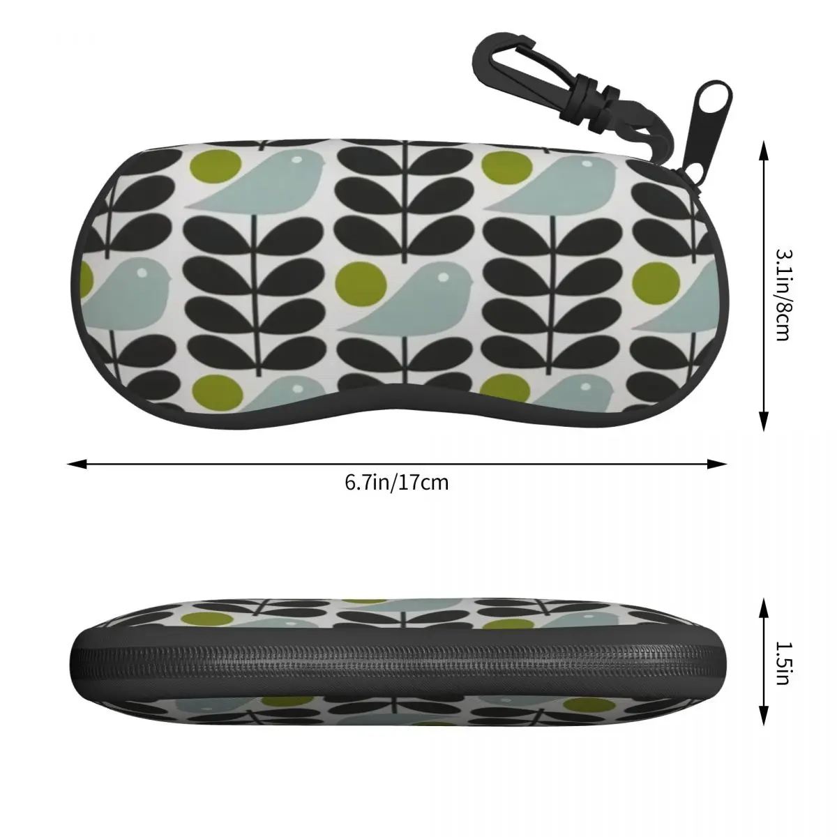 Custom Orla Kiely Scandinavian Multi-Stemmed Birds Flower Glasses Case Cool Shell Eyeglasses Case Sunglasses Box