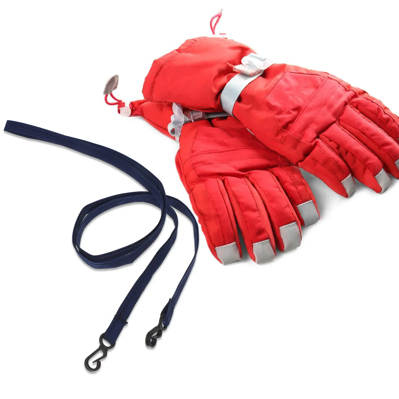 

Kids Ski Gloves Neck Strap Nylon 47 Inch Mitten Leash Anti Lost Clip Ends Glove Keeper Strap Snowboarding Sledding