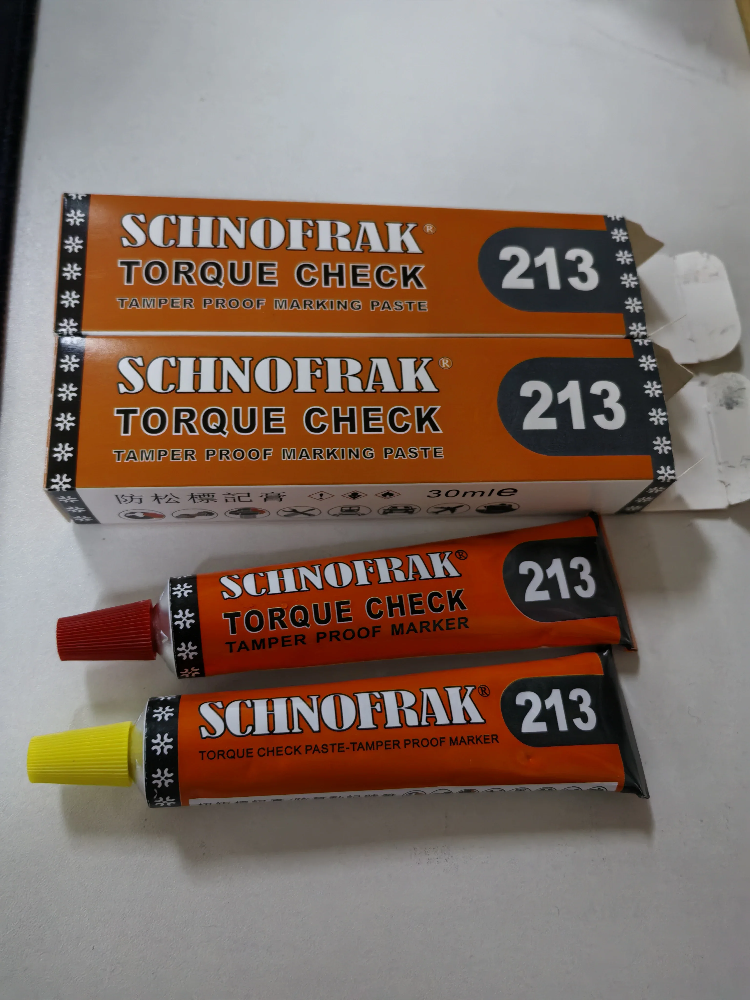 Marcador de tornillos antirrobo con pegamento para identificación y desmontaje, Francia SCHNOFRAK213