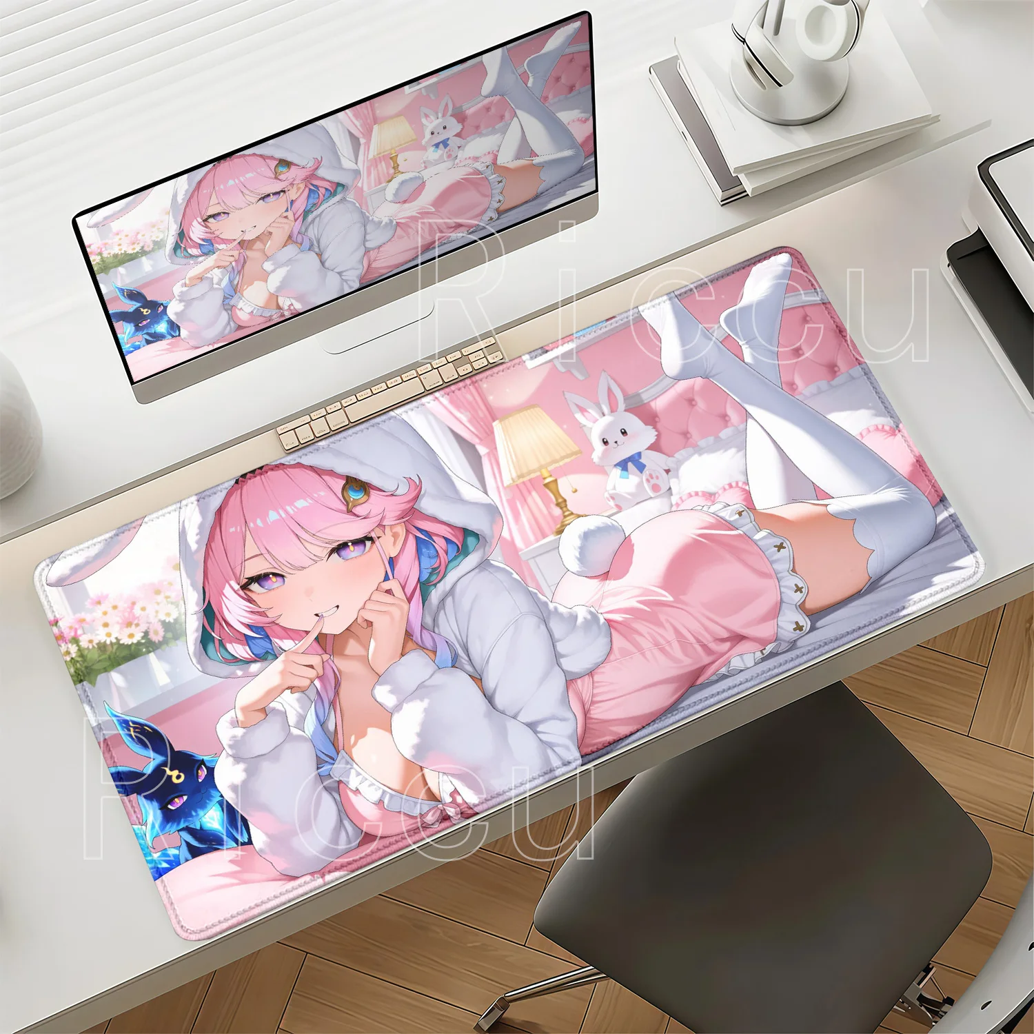 HD-Druck Denia Wuthering Waves WuWa Kawaii Anime-Mädchen Gaming-Mauspad PC-Computer-Tastatur-Mauspad Büro-Overlock-Schreibtischunterlage