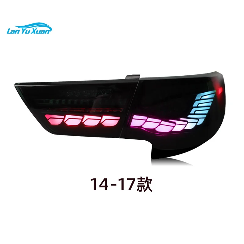 

10-17 mark x Reiz tail light assemblies modified with LED dragon scale colorful running lights and flowing turn signals