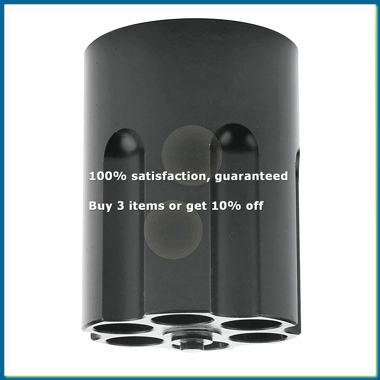 Pen Holder with 6 Slot Cylinder Design Heavy Duty Non-Slip Aluminum Alloy Office Ornament