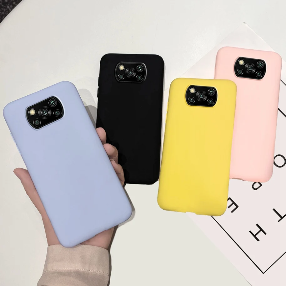 Für Xiaomi Poco X3 Pro Fall Weiche Matte Flüssigkeit Silikon Stoßfest Stoßstange Telefon Fällen Für Poco X3 NFC PocoX3 Candy Farbe Fundas – Detail 2