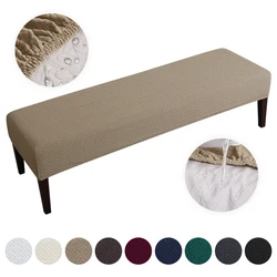 Stretch Jacquard Waterproof Bench Cover for Dining Room Bedroom Kitchen Bench Slipcovers Anti-Dust Removable Washable